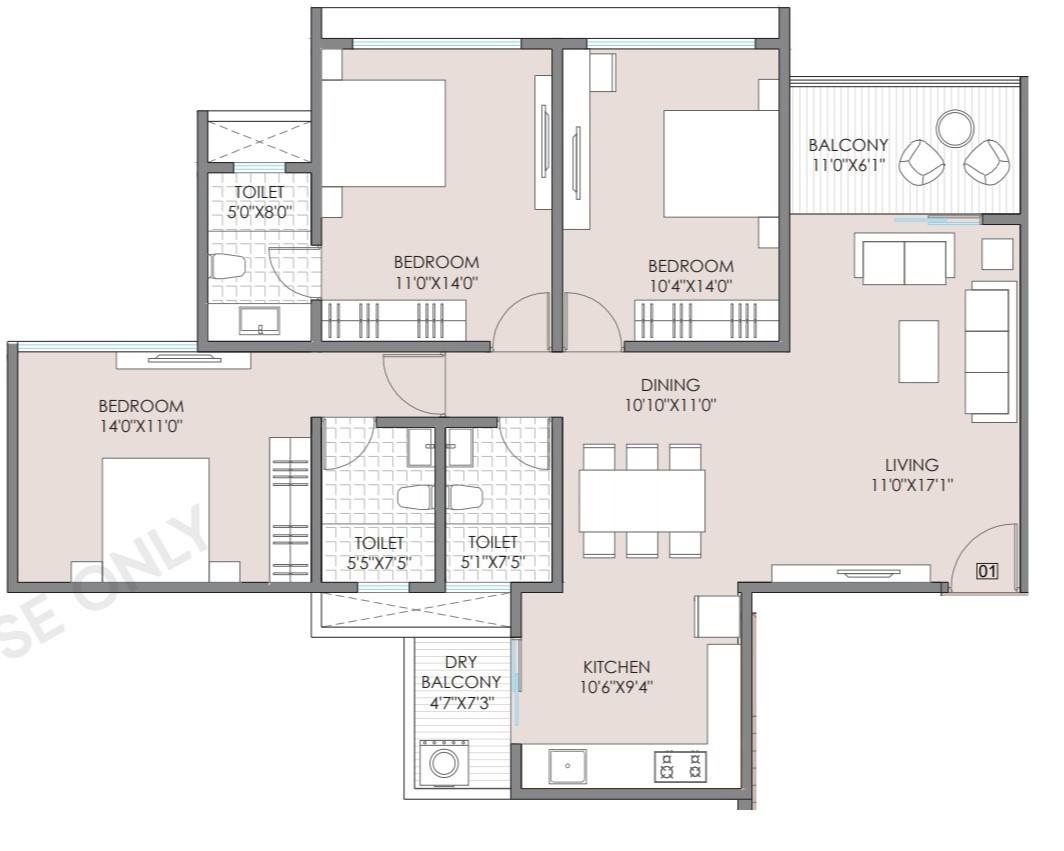 3 BHK Plan